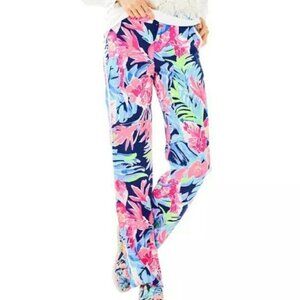 NWT Lilly Pulitzer Maderia Pants High Tide Navy Tropicalada - Size 4